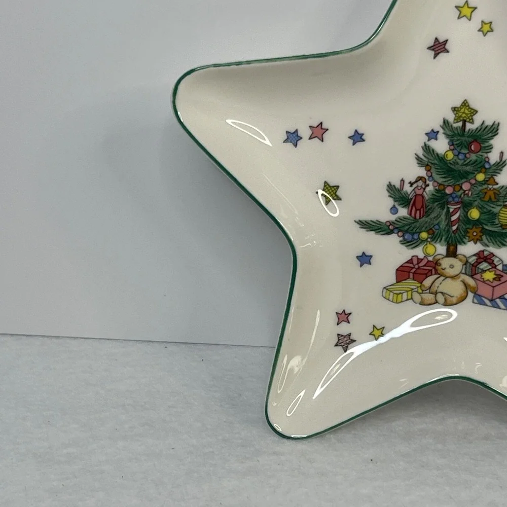 Nikko Porcelain Star Shaped Christmas Trinket Dish Snack Dish Japan 6